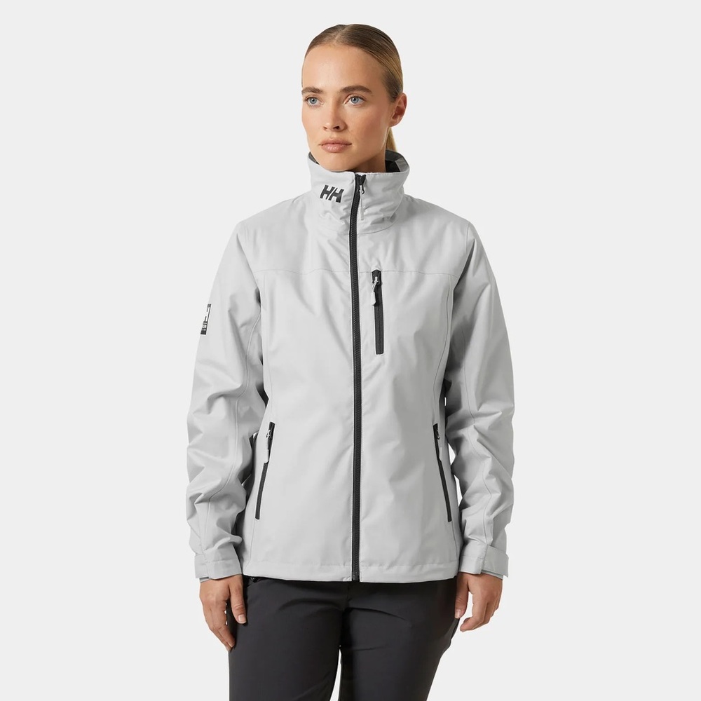 Helly Hansen Women's Light Gray hooded crew Jacket size small‎